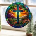 thumbnail image 6 of Nativity Scene Suncatcher, Christmas Window Hanging, Stained Glass Acrylic Nativity Scene Decoration, Multicolor 7.87 Inch Holiday Home Decor Gift, 6 of 8