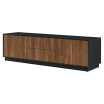 Media TV Stand Console Table, Brown Black, Wood, Living Room Lounge Cafe Lobby Hospitality Restaurant, Modern Contemporary HB36276