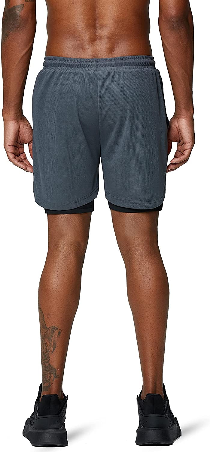 Men's 2 in 1 Running Shorts with Phone 