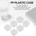 thumbnail image 4 of 6 mini cajas de almacenamiento de plástico transparente para coleccionar artículos pequeños, cuentas, joyas, tarjetas de presentación, 4 of 8