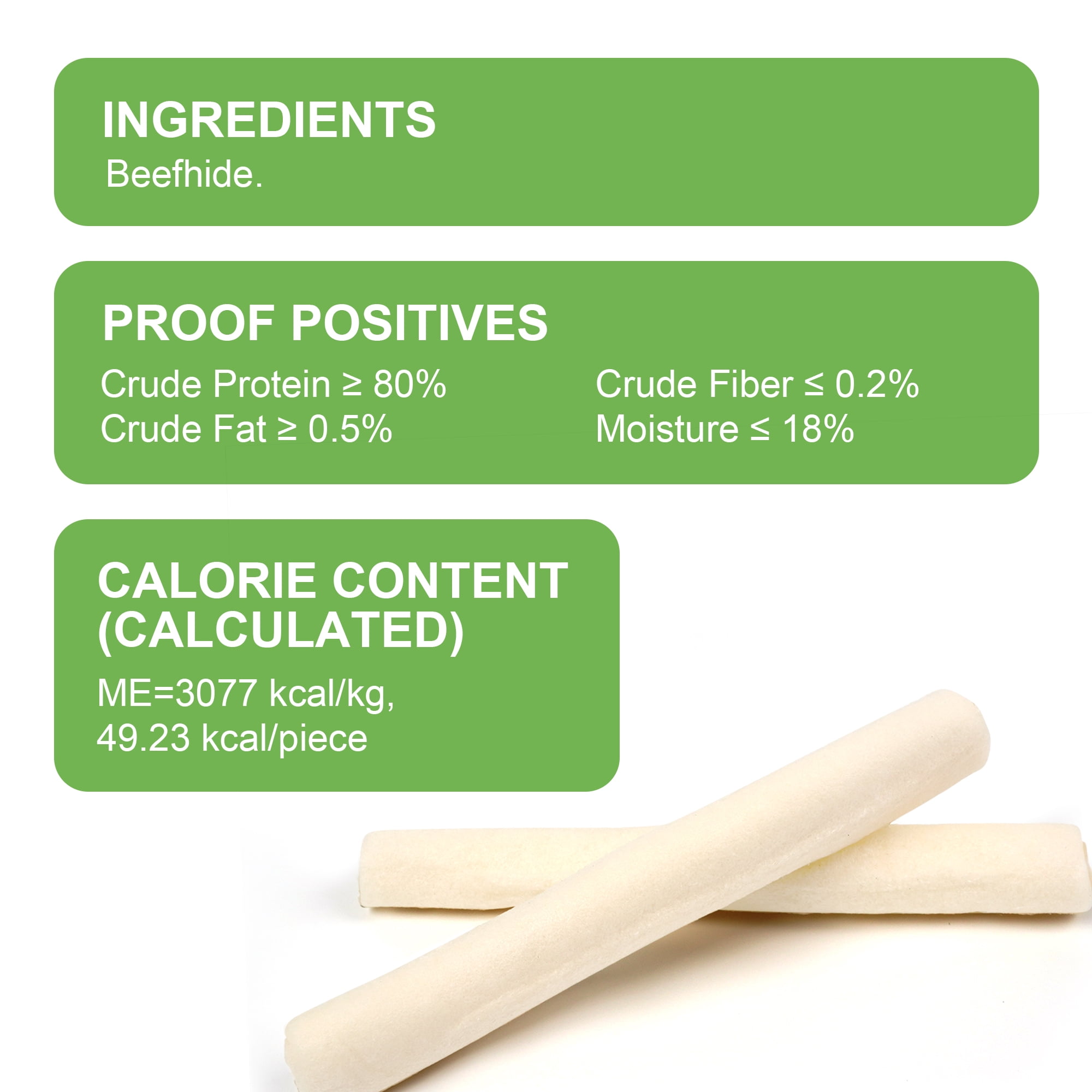 MON2SUN Rawhide Roll Sticks Small Dog Treats, 22.58 oz (40 Count)