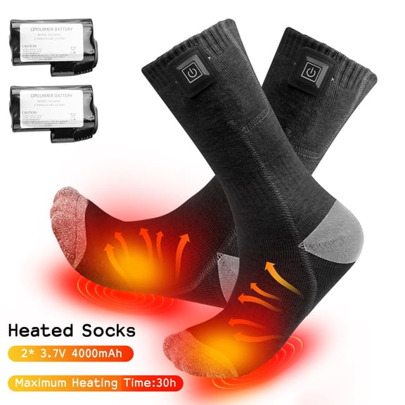 Venoro Electric Heated Socks Men Women Winter Thermal Warm Rechargeable Battery Skiing