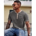 thumbnail image 4 of COOFANDY Mens Henley Short Sleeve Classic Lightweight Tee Shirt 4 Button Fashion Pullover T-Shirts Casual Henley Shirts, 4 of 6