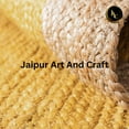 thumbnail image 5 of Jaipur Art And Craft Yellow with Beige Border Handmade Oval Braided Reversible Jute Area Rug Rug Size - (7x9 Sq Feet), (84x108 Inches), (210x270 CM), 5 of 9