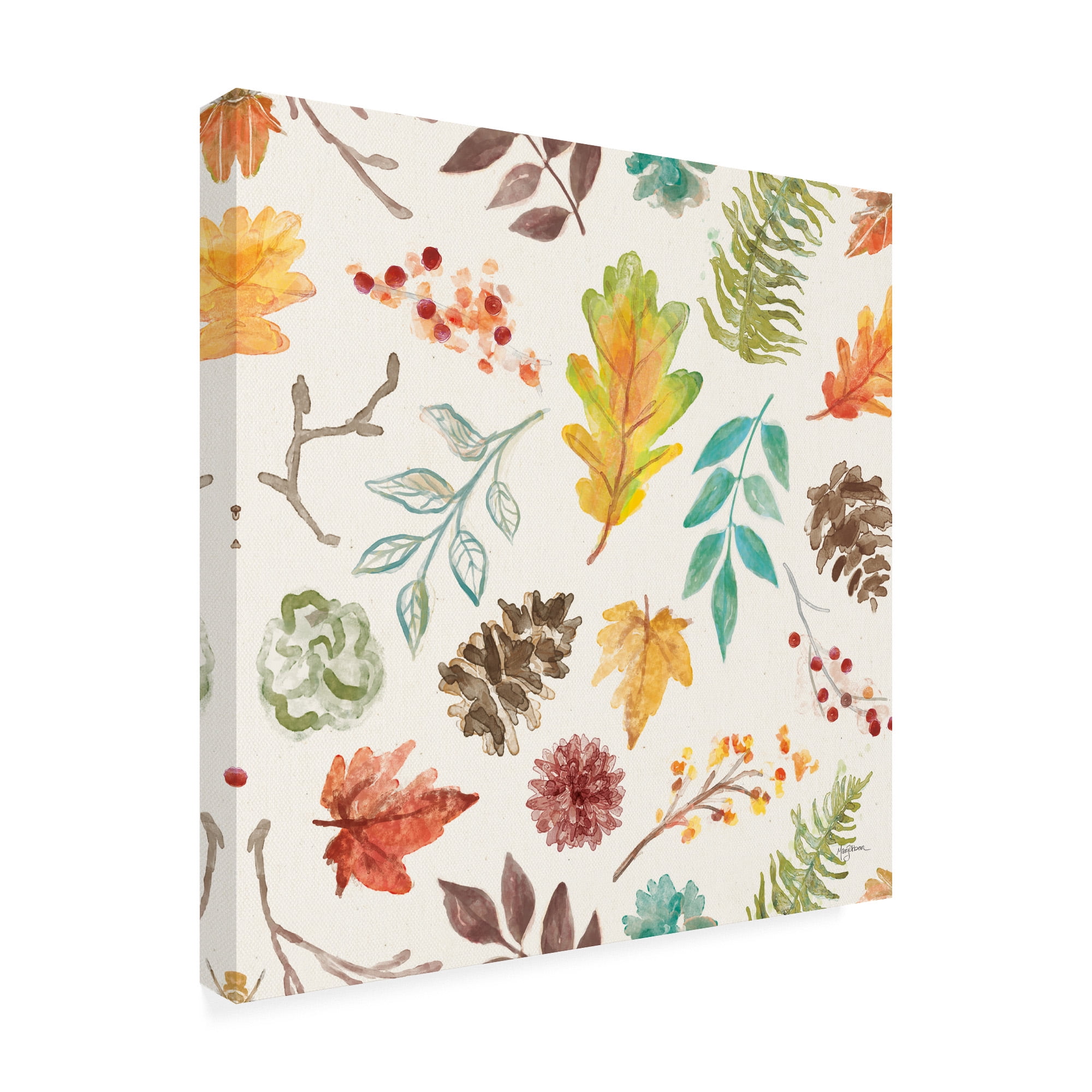 Trademark Fine Art 'Autumn Friends Pattern IIA' Canvas Art by Mary Urban