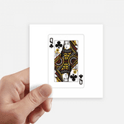 Club Q Playing Cards Pattern Sticker Square Waterproof Stickers Wallpaper Car Decal