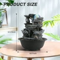 thumbnail image 5 of BEAMNOVA 10.2"H Tabletop Water Fountain with Rolling Ball & LED Light, Indoor Resin Rockery Waterfall Fountain Decor, 5 of 7