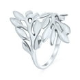 thumbnail image 2 of Bling Jewelry Womens Nature-Inspired Ivy Laurel Vine Leaf Bypass Sterling Silver Ring, 2 of 4