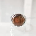 thumbnail image 3 of Tiger Eye Ring, Natural Tiger's Eye, June Birthstone Tiger Ring, Silver Jewelry, 925 Silver Ring, Birthday Gift, Heavy Mens Ring, Healing Gemstone, Mans Simple Ring, Christmas, Mens Signet Ring, 3 of 7