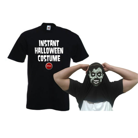 Reality Glitch Men's Instant Halloween Costume Zombie Flip T-shirt