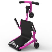 EzyRoller: Mini - Pink - Ride-On Scooter, Cambering Motion, Pedal Free Cart, Hand Brakes, Extendable Frame, 45lb Capacity, Toddler & Kids Ages 2+