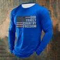 thumbnail image 2 of Freedom Shirts for Men Classic Long Sleeve Patriotic Graphic Tee Breathable Sports Athletic Basic Top Casual Relaxed Fit Daily Wear, 2 of 3