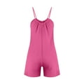 thumbnail image 7 of cfhntfmh Rompers for Women Summer Casual Sleeveless Loose Spaghetti Strap Shorts Outfits Stretchy Pocketed Beach Jumpsuit, 7 of 7