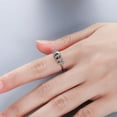 thumbnail image 6 of 925 Sterling Silver Fidget Ring Anti Anxiety Ring With Zircon Beads Stress Relief Spinner Ring For Women Releases Anxiety Spinning Rotate Stacking Ring Jewelry Graduation Gifts, 6 of 7
