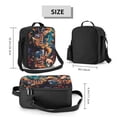 thumbnail image 2 of Rateoe Whimsical Animal Spiral Lunch Bag Reusable Lunch Box with Shoulder Straps for Men Women Insulated Portable Lunchbox for adults Suitable for School Work Picnic, 2 of 7