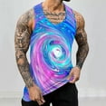 thumbnail image 2 of JUUYY Men's Tie Dye Tank Top - Beach Tank Tops for Men - Sleeveless Summer Tops - Mens Athletic Gym T-Shirts Multicolor#1 S, 2 of 5