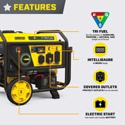 Champion 4000-Watt Electric Start Tri Fuel RV Ready Portable Generator with CO Shield®