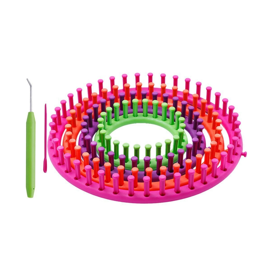 CIYISON Weaving Weave Knitting Kits Plastic Sweater Sock Hat Scarf Scarves Maker Long NeedleHook DIY Weaving Tool for Beginners