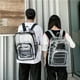 thumbnail image 3 of Sonducket Bolso de hombro impermeable Mochilas de gran capacidad con bolsillos laterales Cartera de paraguas de estudiante para escuela al aire Escalada Gris Sonducket OD026036-03, 3 of 6