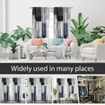 thumbnail image 4 of Blue Black Grey Window Curtain Navy White Gray Abstract Geometric Art Aesthetic Minimalist Boys Mens Living Room Bedroom Window Drapes Treatment Fabric 1 Pair Home Decor, 52" W x 84" L, Modern, 4 of 6