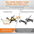 thumbnail image 4 of Accreate Car Dolly Jack Set of 2, Heavy Duty 3,000 LBS Hydraulic Wheel Dolly Vehicle Skates Positioning Jack with Foot Pedal for Car Moving Maintenance, 4 of 7