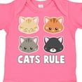 thumbnail image 4 of Inktastic Cats Rule with Cat Heads Boys or Girls Baby Bodysuit, 4 of 5