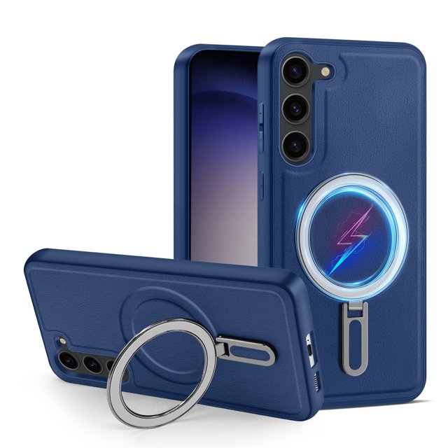 Magnetic Case for Samsung Galaxy S23 Case with Stand,Compatible with MagSafe,Military Grade Drop Protection Shockproof PU Leather Back Protective Case for Samsung Galaxy S23,Brown