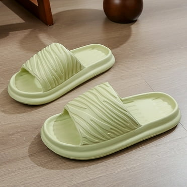 Zhuge Slippers for Women and Men Non Slip Quick Drying Shower Slides Bathroom Sandals ，Ultra Cushion ，Thick Sole（Size：40-41，Green）