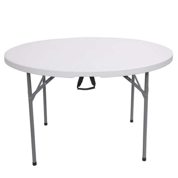 Ktaxon Outdoor Round Folding Plastic, Plastic Outdoor Dining Table With Removable Legs