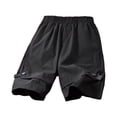 thumbnail image 5 of Gubotare Kids Athletic Shorts with Pockets, Quick Dry Breathable Shorts for Basketball, Soccer, Summer Outdoors 3T 4T (Black,3-4 Years), 5 of 6