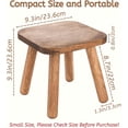 thumbnail image 3 of 9 Inch Small Wooden Step Stool, Non-Slip One Step Stool for Adults, Holds up to 300 Lbs, Footstool for Bedroom, Bathroom, Kitchen, 3 of 9