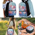 thumbnail image 2 of Jeiento Axolotl Backpack with Lunch Bag for Girls 8-12 Cute Book Bag for Kids 3 in 1 Elementary School Bag Set Lunch Box Pencil Bag Blue Ocean Children Bookbag for 4th 5th Grade, 2 of 7