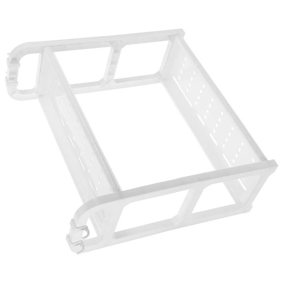 Worgeous 2pcs 2-Tier Table Standing Rack Kitchen Bathroom Shelf Countertop Storage Organizer with Hooks (White)