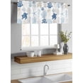 thumbnail image 7 of Kitchen Valances for Window, Sea Turtle Blue Coral Seamless Light Filtering Rod Pocket Valance Curtain, Ocean Starfish Seahorse Short Curtains Window Topper for Bedroom Bathroom Living Room 42x18in, 7 of 7