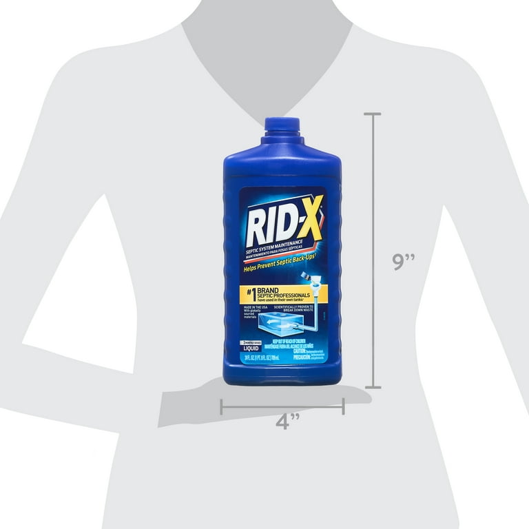 RID-X Septic Tank Treatment, 3 Month Supply Of Liquid, 24oz, 100% Biobased