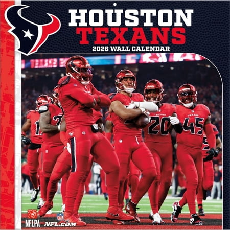 Turner Licensing NFL Houston Texans 2026 Wall Calendar 12 X 12 12-Month Calendar with Stapled Binding