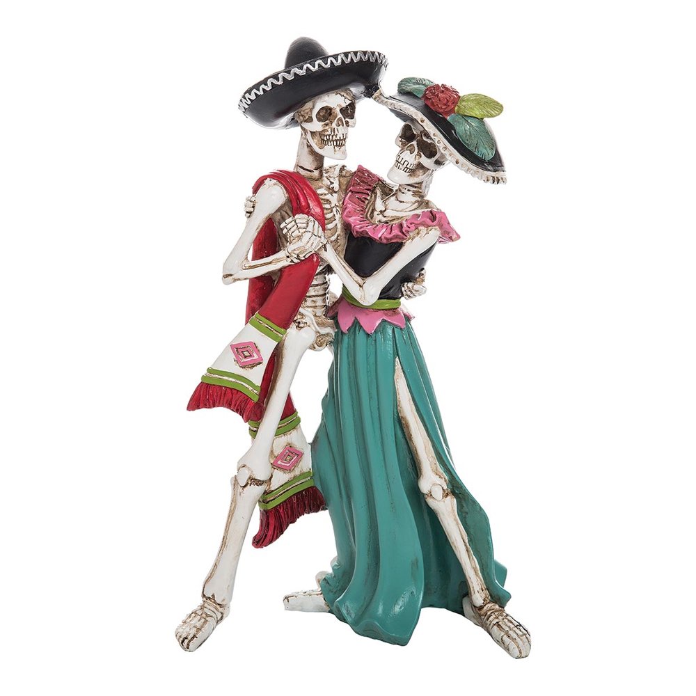 Day of the Dead Skeleton Dancing Couple Figurine New 12 inch Halloween