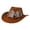 khaki, variant on Faux Suede Western Cowboy Hat for Men Women: Feather Ethnic Decor Wide Brim Fedora,Unisex