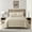 Beige, variant on Nanshing Myrne 7 Piece Modern Solid Color Waffle Quilt Set, Grey, King