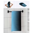 thumbnail image 6 of Blue Black Ombre Towel Set of 3, Soft Microfiber Bath Towels, Hand Towel, Washcloths, Modern Gradient Abstract Art Quick-Dry Absorbent Towels for Bathroom Kitchen Hotel Beach Gym Spa, 6 of 7