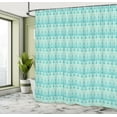 thumbnail image 5 of Ambesonne Abstract Shower Curtain, Art Rectangular Shapes, 69"Wx84"L, Seafoam and Pale Green, 5 of 5