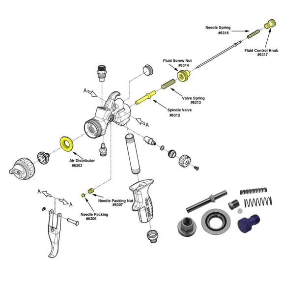 Fuji Spray Rebuild Kit For Mpx-30 Compressor Spray Gun