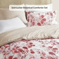 thumbnail image 4 of Regency Heights Twin/Twin XL Comforter Sets, Reversible Seersucker Floral Dorm Bedding Sets, 2 Piece Lightweight Pink Blush Botanical Flowers Comforter Bed Set with Pillow Shams, 4 of 9