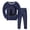 0-Navy453, variant on WOYY Toddler Girls Outfits Cat Graphic Long Sleeve T Shirt Pants Sleepwear, Sizes 2-3T