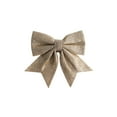 thumbnail image 2 of Anhility 2Pcs Christmas Sparkle Bows Khaki Rustic Wreath Gift Bows Vintage Xmas Glitter Ribbon Bow Holiday Ornaments for Christmas Tree Garland DIY Craft Wrapping Decor (5.91x4.72in), 2 of 6
