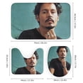 thumbnail image 3 of Johnny Depp 4 Pcs Bathroom Shower Curtain Set with Rugs(Bath Mat,U Shape Mat, Toilet Lid Cover Mat) Bathroom Accessory Sets, 3 of 8