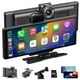 thumbnail image 1 of CHOVE Pantalla Apple Carplay inalámbrica para automóvil, pantalla Apple Car Play y Android Auto de 10.26", pantalla táctil con cámara de respaldo, cámara de tablero, soporte GPS, Siri/Google, Bluetoot, 1 of 5