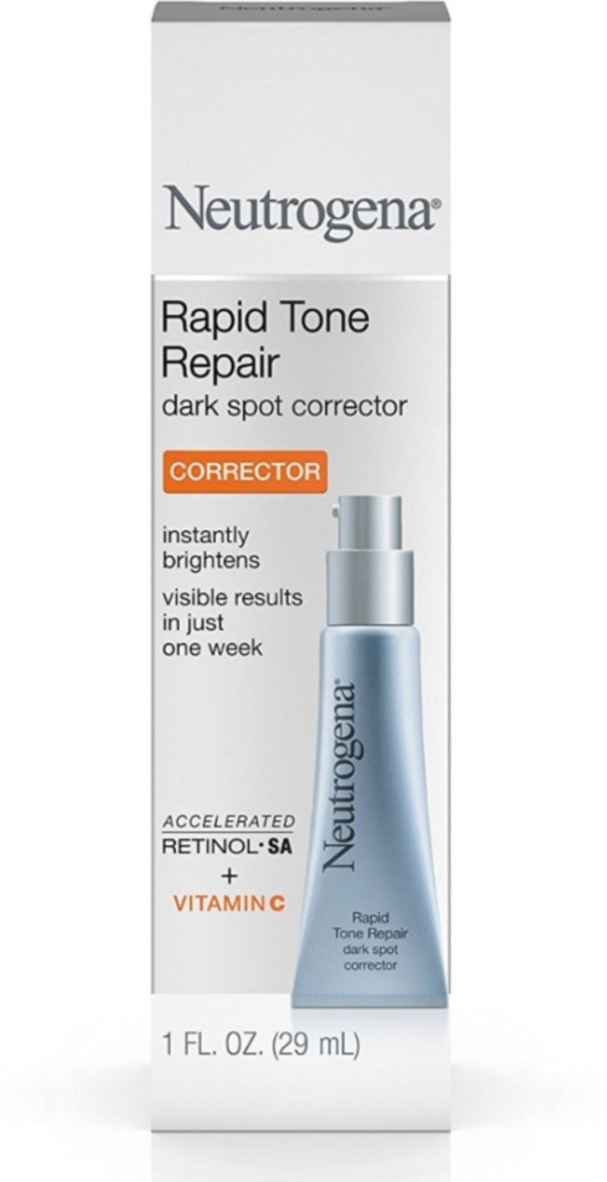 Neutrogena Rapid Tone Retinol + Vitamin C Dark Spot Corrector, 1 oz (Pack of 4)