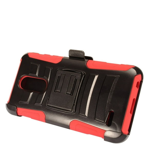 GSA Hybrid Case Stand Holster LG K30, Phoenix Plus, Harmony2, Red & Black