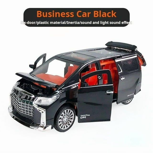 1:32 Children's Inertia Pull-back Car Toy with Lighting Sound Simulation Commercial Car Model Boy Gift Toy Car Kids Holiday Gift,black